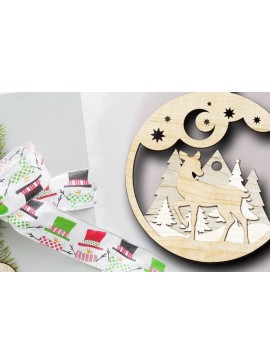 Σετ των 3 Intra απο ξύλο plywood 3mm-4mm πάχος - Στολίδι για το Χριστουγεννιάτικο Δέντρο, Πολυστρωματικό Δίασταση 4x4 cm INTRAFABR-84213261