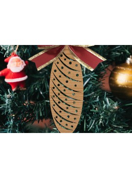 Σετ των 2 Intra απο ξύλο plywood 3mm-4mm πάχος - Παιχνίδια Χριστουγεννιάτικου Δέντρου  Δίασταση 15x15 cm INTRAFABR-80307979