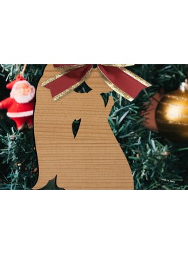 Σετ των 2 Intra απο ξύλο plywood 3mm-4mm πάχος - Παιχνίδια Χριστουγεννιάτικου Δέντρου  Δίασταση 15x15 cm INTRAFABR-80307911