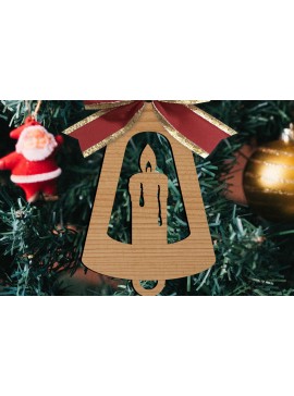 Σετ των 2 Intra απο ξύλο plywood 3mm-4mm πάχος - Παιχνίδια Χριστουγεννιάτικου Δέντρου  Δίασταση 15x15 cm INTRAFABR-80307945
