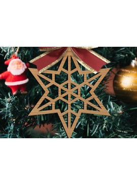 Σετ των 2 Intra απο ξύλο plywood 3mm-4mm πάχος - Παιχνίδια Χριστουγεννιάτικου Δέντρου  Δίασταση 15x15 cm INTRAFABR-80307957