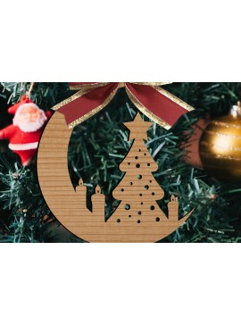 Σετ των 2 Intra απο ξύλο plywood 3mm-4mm πάχος - Παιχνίδια Χριστουγεννιάτικου Δέντρου  Δίασταση 15x15 cm INTRAFABR-80307888