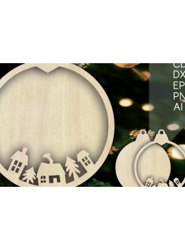 Σετ των 3 Intra απο ξύλο plywood 3mm-4mm πάχος - Χριστουγεννιάτικο Δέντρο Παιχνίδια Αρχεία   Δίασταση 6x6 cm INTRAFABR-104941181