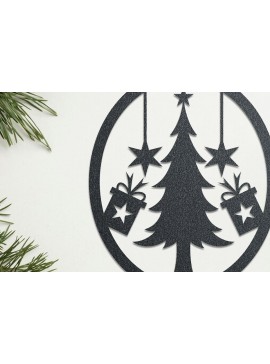 Σετ των 2 Intra απο ξύλο plywood 3mm-4mm πάχος - Χριστουγεννιάτικη διακόσμηση τοίχου με Laser Cut  Δίασταση 15x15 cm INTRAFABR-107873357
