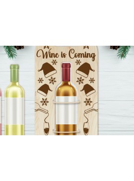 Σετ των 2 Intra απο ξύλο plywood 3mm-4mm πάχος - Χριστουγεννιάτικη θήκη για μπουκάλια κρασιού Δίασταση 4x14 cm INTRAFABR-109410390