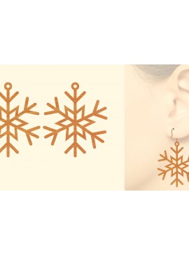 Σετ των 3 Intra απο ξύλο plywood 3mm-4mm πάχος - Χριστουγεννιάτικα Ξύλινα Σκουλαρίκια Laser Cut  Δίασταση 3x3 cm INTRAFABR-79866675