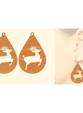 Σετ των 3 Intra απο ξύλο plywood 3mm-4mm πάχος - Χριστουγεννιάτικα Ξύλινα Σκουλαρίκια Laser Cut  Δίασταση 3x3 cm INTRAFABR-79868212