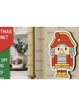 Σετ των 2 Intra απο ξύλο plywood 3mm-4mm πάχος - Χριστουγεννιάτικο Ξύλινο σχέδιο κοπής με μαγνήτη με λέιζερ Δίασταση 15x15 cm INTRAFABR-104687277