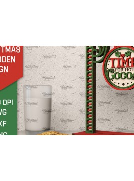 Σετ των 2 Intra απο ξύλο plywood 3mm-4mm πάχος - Χριστουγεννιάτικη ξύλινη πινακίδα κοπής με λέιζερ Δίασταση 15x15 cm INTRAFABR-104865342