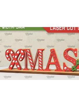 Σετ των 2 Intra απο ξύλο plywood 3mm-4mm πάχος - Χριστουγεννιάτικη ξύλινη βάση  Δίασταση 15x15 cm INTRAFABR-105332985