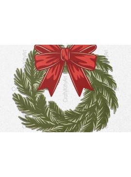 Σετ των 2 Intra απο ξύλο plywood 3mm-4mm πάχος - Χριστουγεννιάτικο στεφάνι 3D Lasercut & Papercut Δίασταση 30x20 cm INTRAFABR-108873904