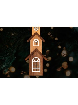 Σετ των 2 Intra απο ξύλο plywood 3mm-4mm πάχος - Πρότυπο κοπής με λέιζερ εκκλησίας, εκκλησία Woodcu Δίασταση 15x15 cm INTRAFABR-111225925