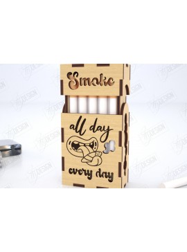 Σετ των 2 Intra απο ξύλο plywood 3mm-4mm πάχος - Κοπή Laser Box | Κουτί καπνού Δίασταση 20x20 cm INTRAFABR-120158964