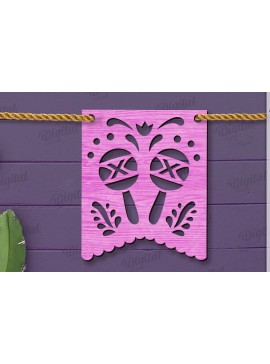 Intra απο ξύλο plywood 3mm-4mm πάχος - Cinco De Mayo Banner Laser Cut Δίασταση 30x20 cm INTRAFABR-118735271