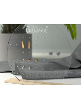 Σετ των 2 Intra απο ξύλο plywood 3mm-4mm πάχος - Οθόνη κυκλικού σκουλαρικιού Δίασταση 20x20 cm INTRAFABR-33684434