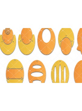 Σετ των 3 Intra απο ξύλο plywood 3mm-4mm πάχος - Σκουλαρίκι κύκλου , Πρότυπο σκουλαρικιών Δίασταση 3x3 cm INTRAFABR-13277203