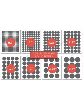 Σετ των 2 Intra απο ξύλο plywood 3mm-4mm πάχος - Πακέτο προτύπων ετικέτας κύκλου 254 Δίασταση 5x11 cm INTRAFABR-118645209