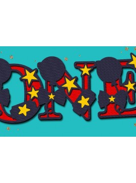 Σετ των 2 Intra απο ξύλο plywood 3mm-4mm πάχος - Circus Alphabet 3D  Δίασταση 20x20 cm INTRAFABR-104625574