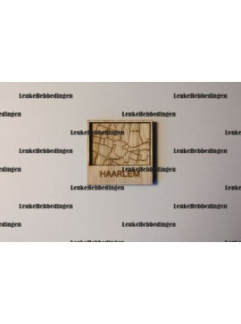 Σετ των 2 Intra απο ξύλο plywood 3mm-4mm πάχος - Χάρτης πόλης Κάτοψη του Χάρλεμ για λέιζερ Δίασταση 30x30 cm INTRAFABR-87831118