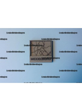 Intra απο ξύλο plywood 3mm-4mm πάχος - Χάρτης πόλης Middelburg Κάτοψη Laser Δίασταση 30x30 cm INTRAFABR-87833950
