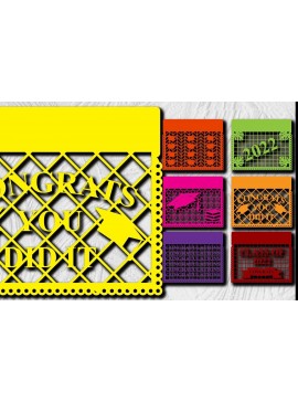 Σετ των 2 Intra απο ξύλο plywood 3mm-4mm πάχος - Κατηγορία 2022 Cricut Papel Picado Cut Δίασταση 20x20 cm INTRAFABR-32153505