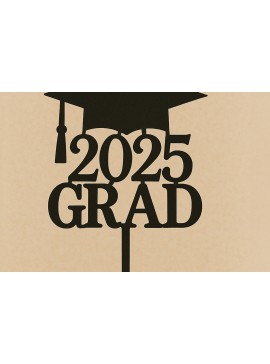 Σετ των 3 Intra απο ξύλο plywood 3mm-4mm πάχος - Τάξη 2025 Graduation Cake Topper  Δίασταση 4x4 cm INTRAFABR-122146020