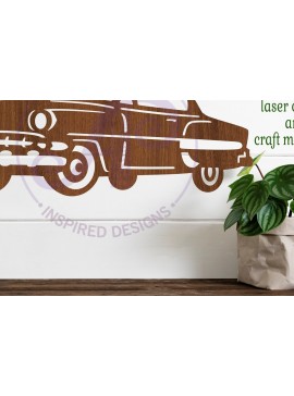 Intra απο ξύλο plywood 3mm-4mm πάχος - Κλασικό σχέδιο επιγραφής αυτοκινήτου 1,   Δίασταση 40x50 cm INTRAFABR-98433830