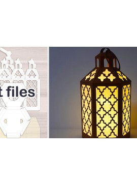 Σετ των 2 Intra απο ξύλο plywood 3mm-4mm πάχος - Κλασικό χάρτινο φανάρι  για Cricut Δίασταση 20x20 cm INTRAFABR-78166147