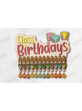 Intra απο ξύλο plywood 3mm-4mm πάχος - Γενέθλια στην τάξη | Πίνακας γενεθλίων |CNC Δίασταση 40x50 cm INTRAFABR-118474809