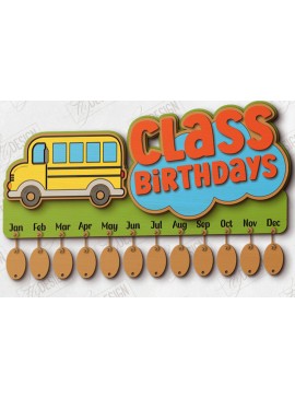 Intra απο ξύλο plywood 3mm-4mm πάχος - Γενέθλια στην τάξη | Πίνακας γενεθλίων |CNC Δίασταση 40x50 cm INTRAFABR-118474813