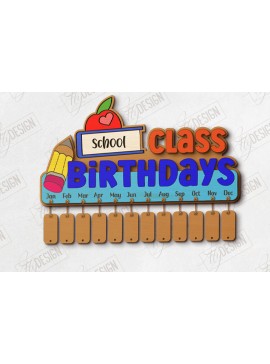 Intra απο ξύλο plywood 3mm-4mm πάχος - Γενέθλια στην τάξη | Πίνακας γενεθλίων |CNC Δίασταση 40x50 cm INTRAFABR-118474816