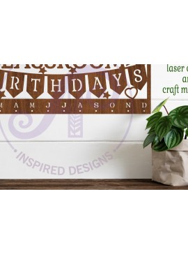 Intra απο ξύλο plywood 3mm-4mm πάχος - Classroom Birthday Monthly Planner  Δίασταση 40x50 cm INTRAFABR-95144934