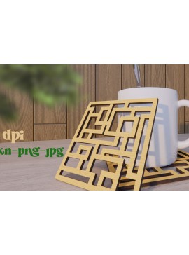 Intra απο ξύλο plywood 3mm-4mm πάχος - Σχεδιασμός σουβέρ Δίασταση 30x20 cm INTRAFABR-79050013