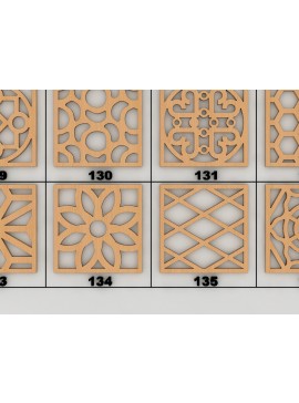 Σετ των 2 Intra απο ξύλο plywood 3mm-4mm πάχος - Διάνυσμα πρότυπο Trivet Grill Coaster 163 Δίασταση 30x20 cm INTRAFABR-55957518