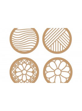 Intra απο ξύλο plywood 3mm-4mm πάχος - Coaster Lasercut -  κοπής με λέιζερ Δίασταση 30x20 cm INTRAFABR-121771766