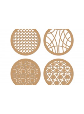 Intra απο ξύλο plywood 3mm-4mm πάχος - Coaster Lasercut -  κοπής με λέιζερ Δίασταση 30x20 cm INTRAFABR-121771780
