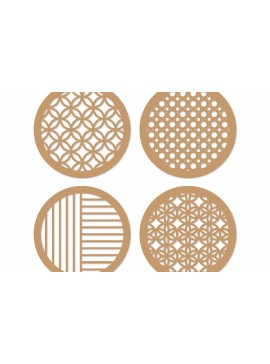 Intra απο ξύλο plywood 3mm-4mm πάχος - Coaster Lasercut -  κοπής με λέιζερ Δίασταση 30x20 cm INTRAFABR-121771759