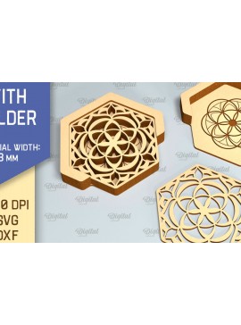 Intra απο ξύλο plywood 3mm-4mm πάχος - Σουβέρ με θήκη Laser Cut  Δίασταση 30x20 cm INTRAFABR-90522833