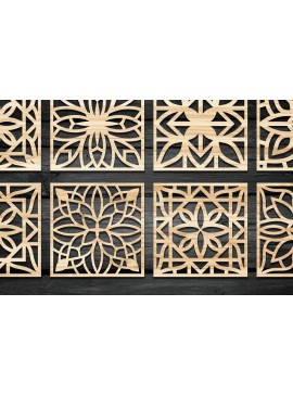 Intra απο ξύλο plywood 3mm-4mm πάχος - Σουβέρ Grill Laser Cut  Bundle-V03 Δίασταση 30x30 cm INTRAFABR-38185272