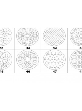 Σετ των 2 Intra απο ξύλο plywood 3mm-4mm πάχος - Άμεση λήψη υ Coasters Cut Laser Δίασταση 20x20 cm INTRAFABR-37101676