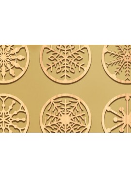 Σετ των 2 Intra απο ξύλο plywood 3mm-4mm πάχος - Σουβέρ Laser Cut  Δίασταση 30x20 cm INTRAFABR-65995866