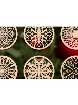 Σετ των 2 Intra απο ξύλο plywood 3mm-4mm πάχος - Σουβέρ Laser Cut  Δίασταση 30x20 cm INTRAFABR-65995885