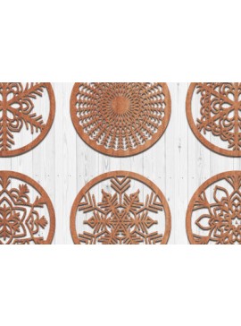Σετ των 2 Intra απο ξύλο plywood 3mm-4mm πάχος - Σουβέρ Laser Cut  Δίασταση 30x20 cm INTRAFABR-65995890
