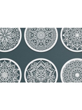 Σετ των 2 Intra απο ξύλο plywood 3mm-4mm πάχος - Σουβέρ Laser Cut  Δίασταση 30x20 cm INTRAFABR-65423833