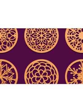 Intra απο ξύλο plywood 3mm-4mm πάχος - Σετ σουβέρ Laser Cut  Δίασταση 40x50 cm INTRAFABR-70433052