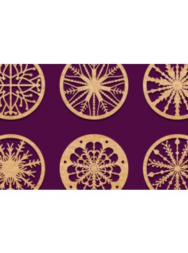 Intra απο ξύλο plywood 3mm-4mm πάχος - Σετ σουβέρ Laser Cut  Δίασταση 40x50 cm INTRAFABR-70433062