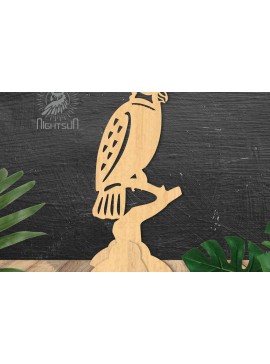 Σετ των 2 Intra απο ξύλο plywood 3mm-4mm πάχος - Cockatoo Bird Laser Cut Διακόσμηση σπιτιού  3 Δίασταση 20x20 cm INTRAFABR-112467013