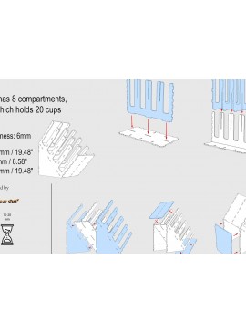 Intra απο ξύλο plywood 3mm-4mm πάχος - Φλιτζάνι καφέ & Διοργανωτές καπακιού – Laser Cut Δίασταση 30x20 cm INTRAFABR-118201394