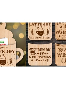 Intra απο ξύλο plywood 3mm-4mm πάχος - Γραφικό πακέτο θήκης δωροκάρτας καφέ Δίασταση 30x20 cm INTRAFABR-78362384