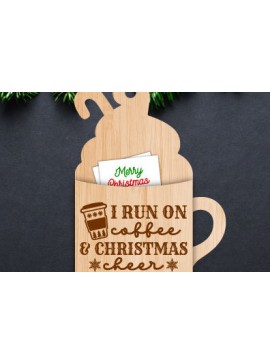 Σετ των 2 Intra απο ξύλο plywood 3mm-4mm πάχος - Γραφικό σχέδιο θήκης δώρου για καφέ Δίασταση 30x20 cm INTRAFABR-78362351